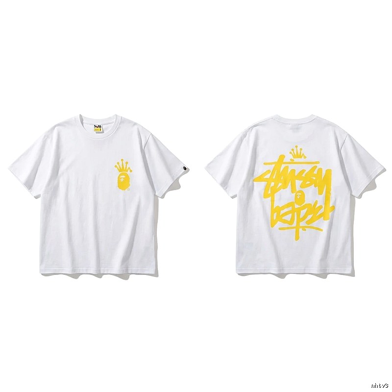 Bape Crown Series Graffiti Style White T-shirt