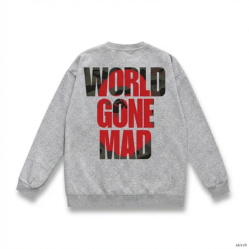 Bape grey letter sweatshirt
