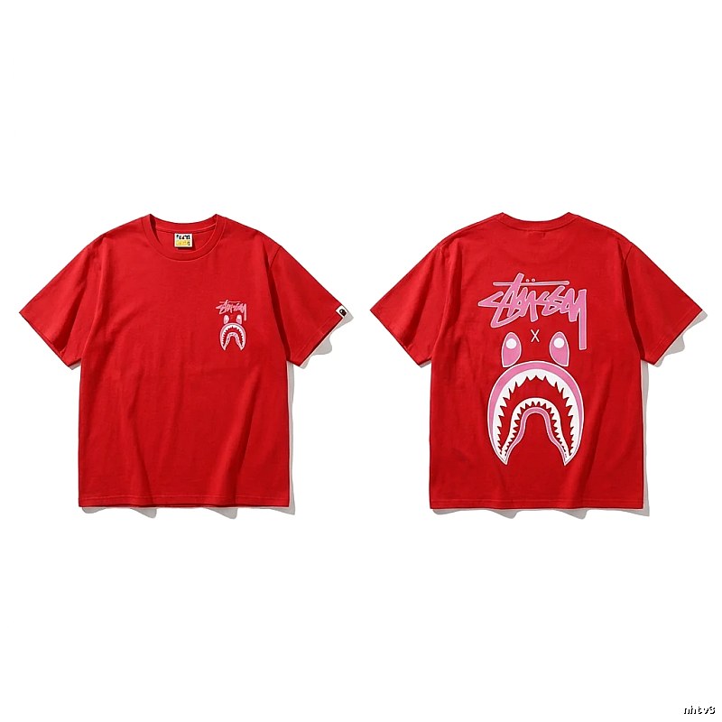 Bape Shark Co-branded Red T-shirt