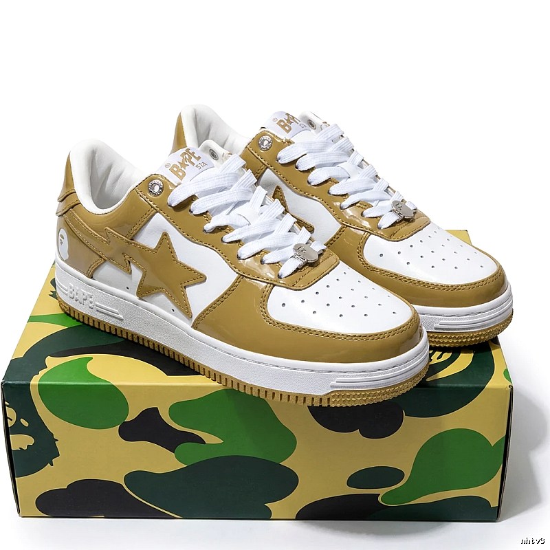 Bape Star Series White-Brown Trendy Shoes
