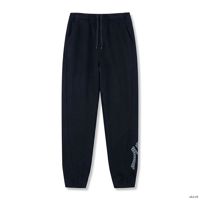 Basic style casual black pants of MLB