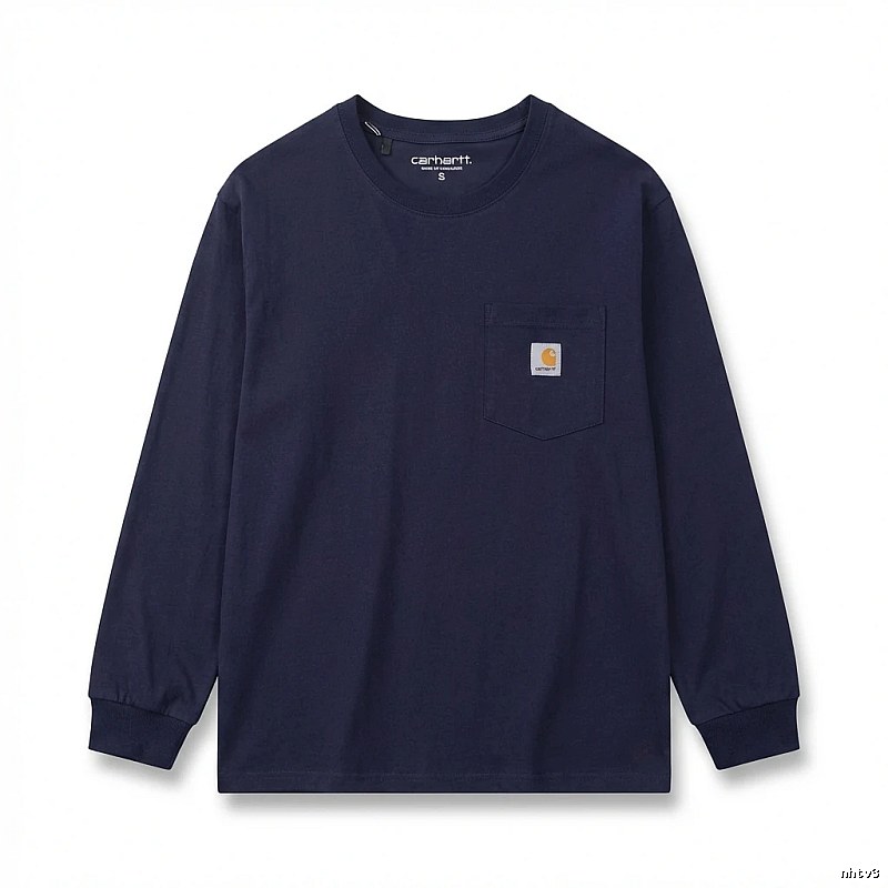 Carhartt simple and casual style navy long-sleeve