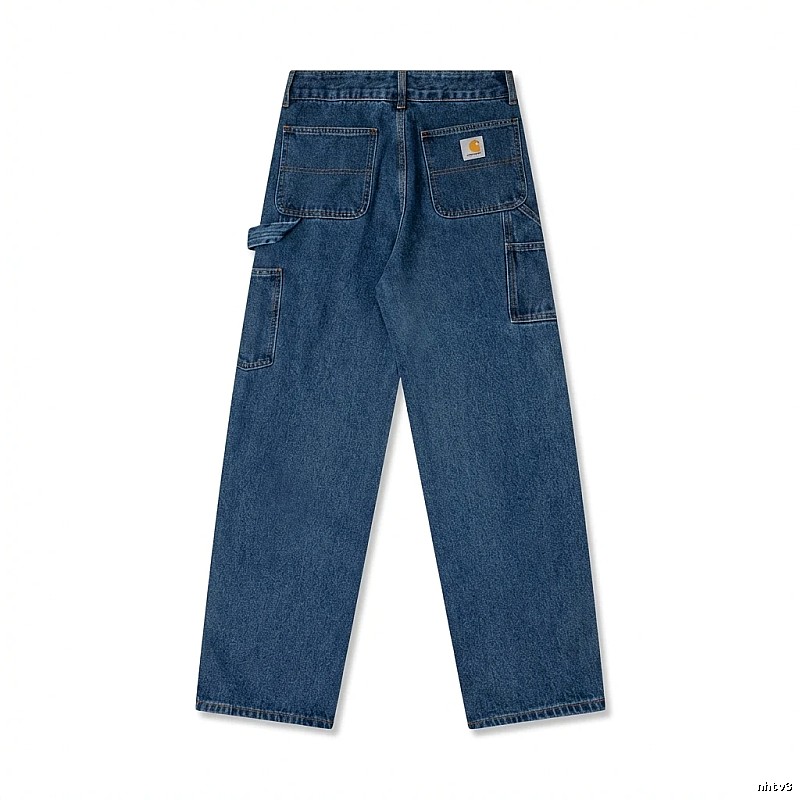 Carhartt workwear style dark blue jeans