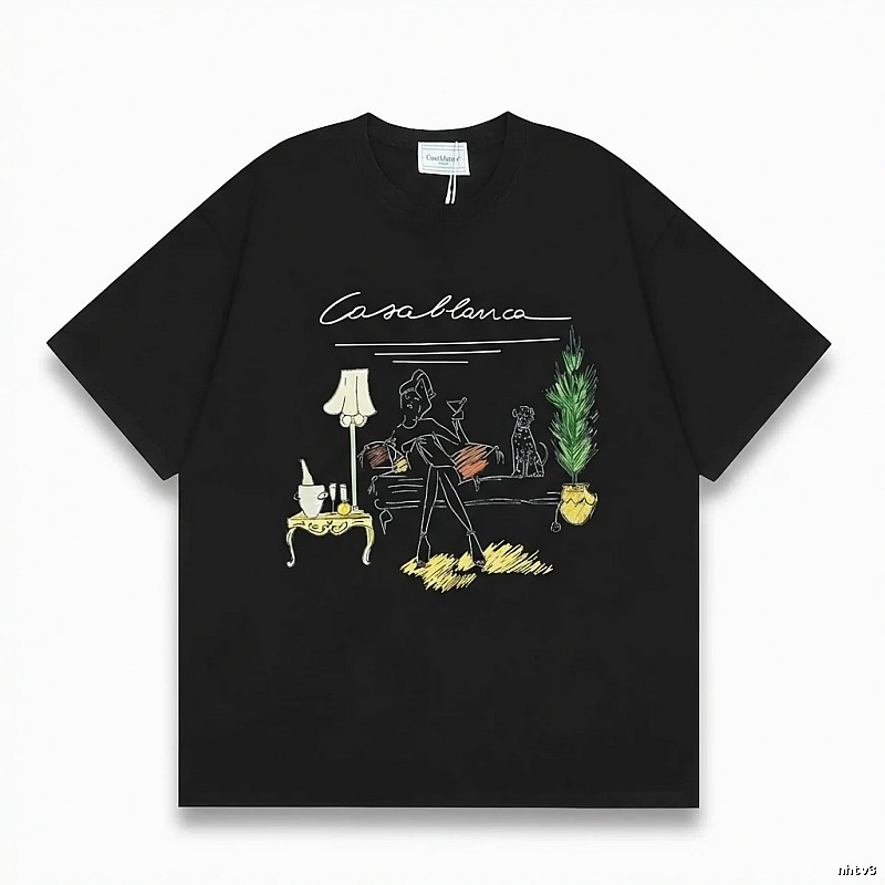Casablanca casual style black T-shirt