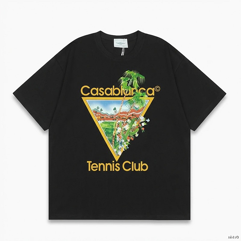 Casablanca Printed Casual Black T-shirt