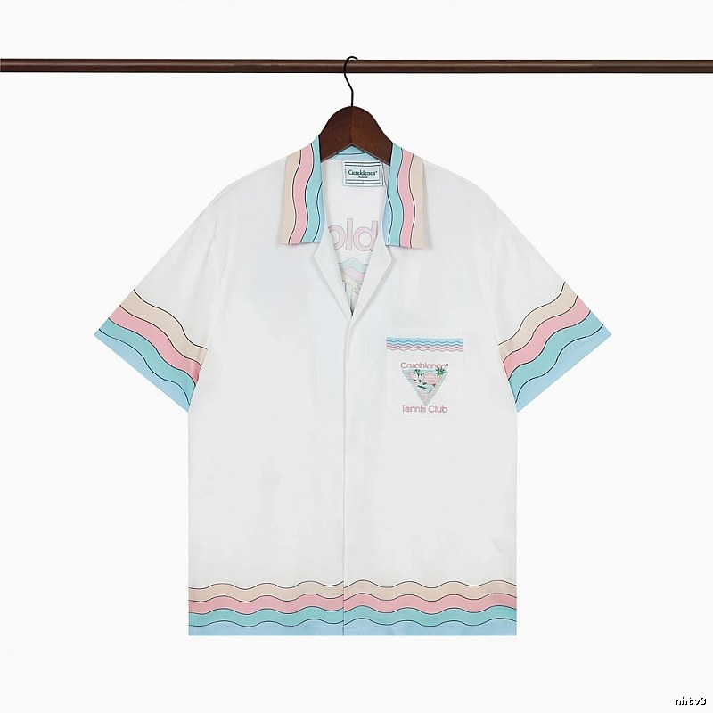 Casablanca stripe retro-style white shirt