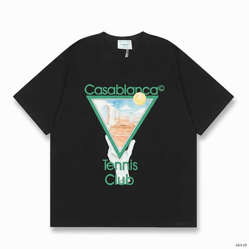 Casablanca Tennis Style Black T-shirt