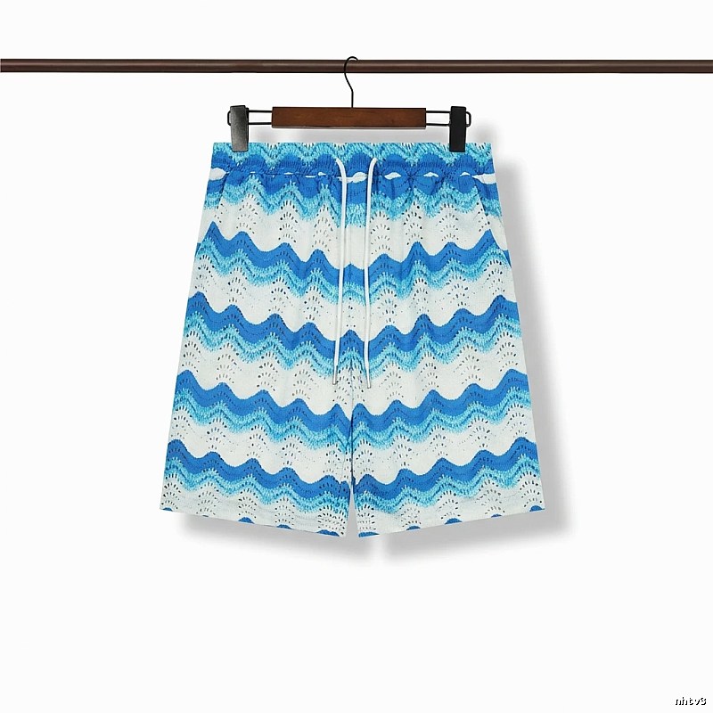Casablanca Wave Style Blue and White Shorts