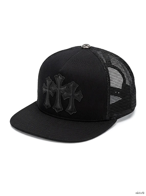 Chrome Hearts Black Trendy Baseball Cap