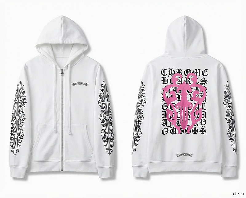 Chrome Hearts Cross Flower Trendy and Cool Style White Sweatshirt