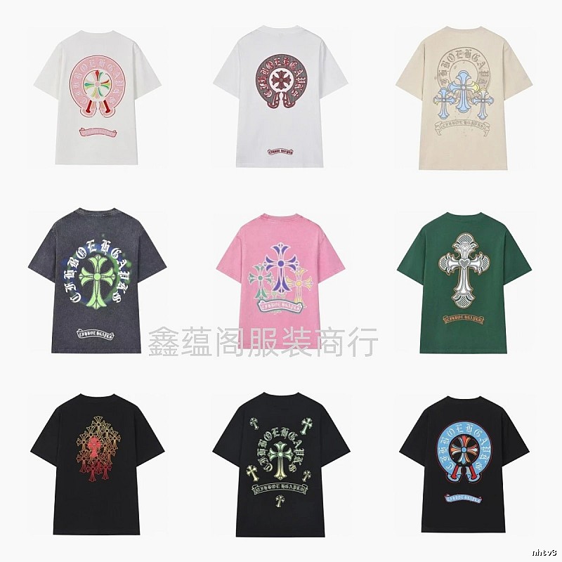 Chrome Hearts Cross Street Style Multi-color Short-sleeve T-shirt