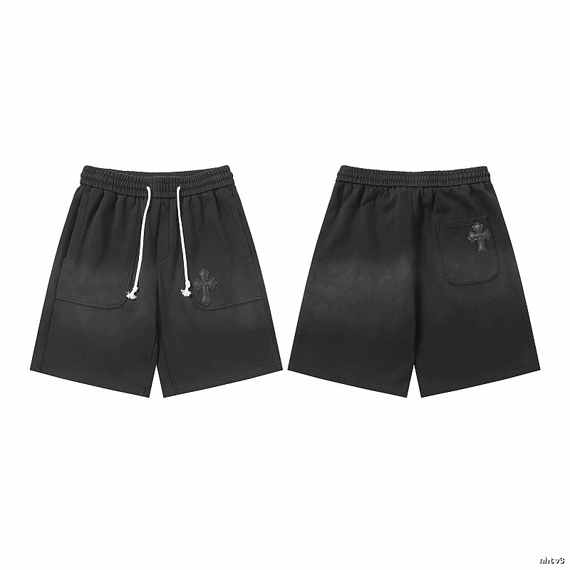 Chrome Hearts Cross Streetwear Brand Black Shorts