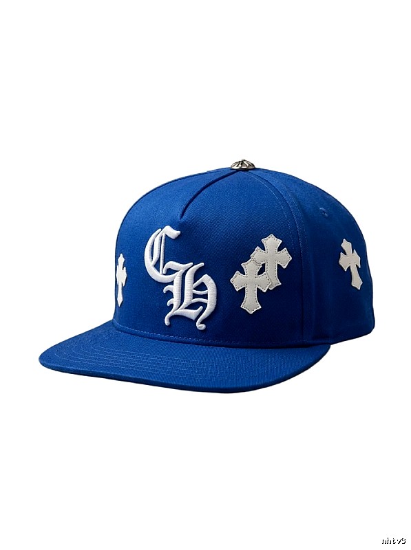 Chrome Hearts Cross Trendy Brand Blue Hat
