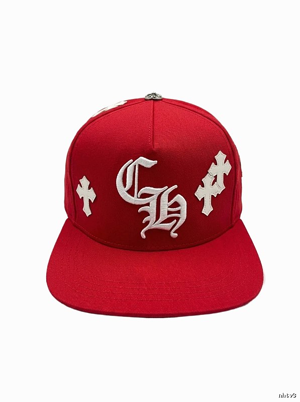 Chrome Hearts Cross Trendy Brand Red Hat
