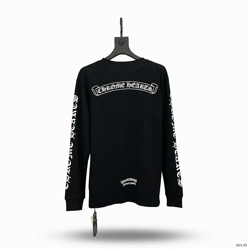 Chrome Hearts Dark Style Black Long T-shirt