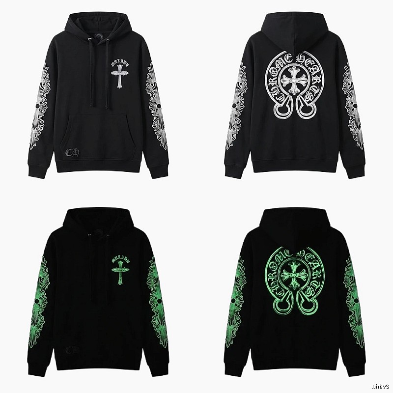 Chrome Hearts Glow-in-the-Dark Cross Streetwear Sweatshirt