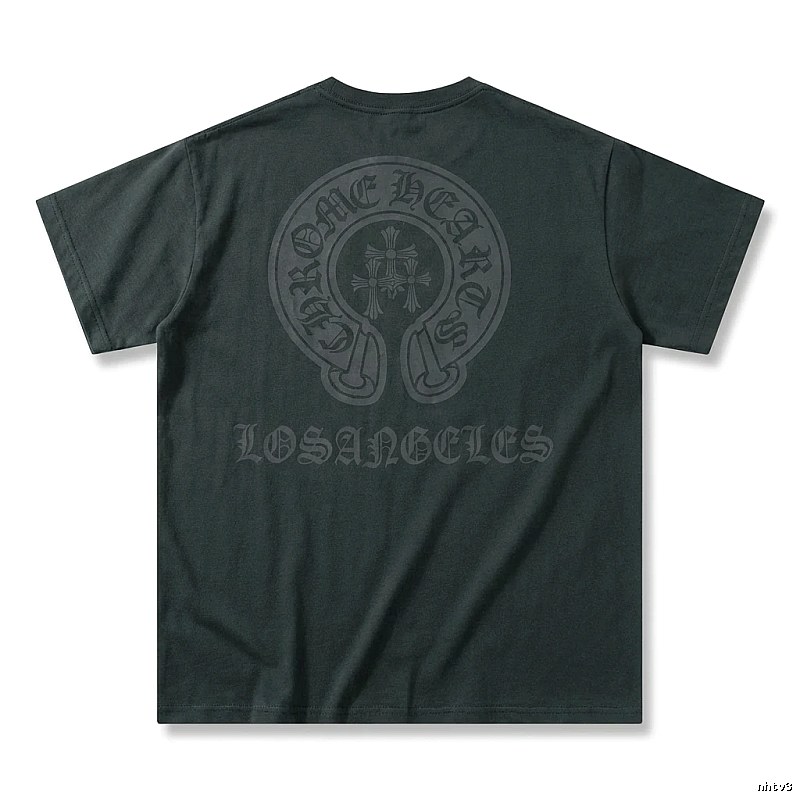 Chrome Hearts Gothic Style Dark Grey T-shirt