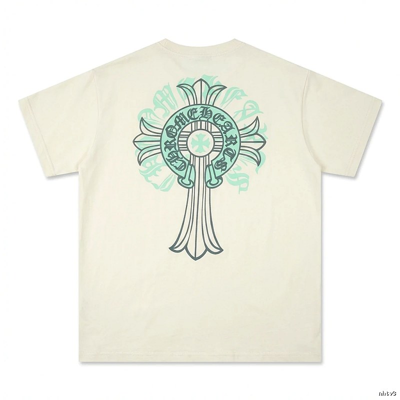 Chrome Hearts retro-style beige T-shirt