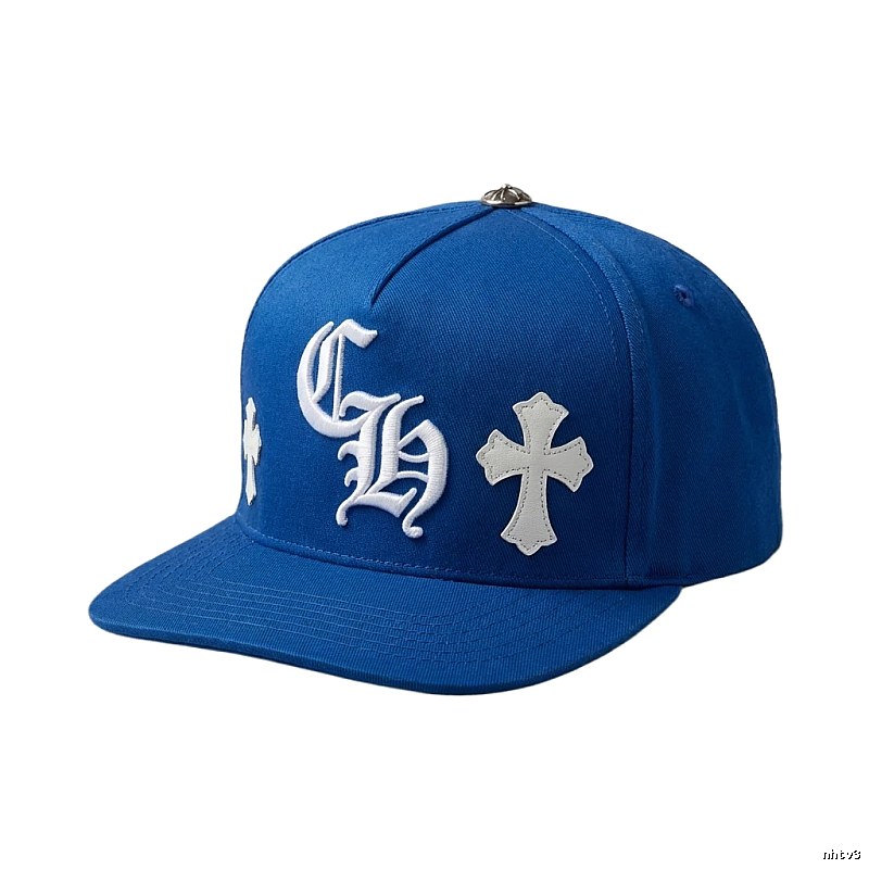 Chrome Hearts retro-style blue baseball cap
