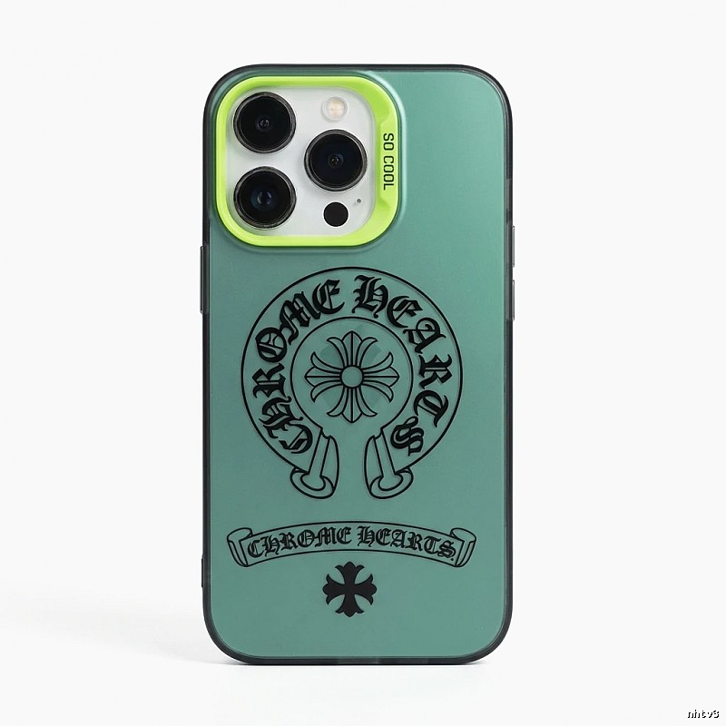 Chrome Hearts trendy and cool style light green iPhone case
