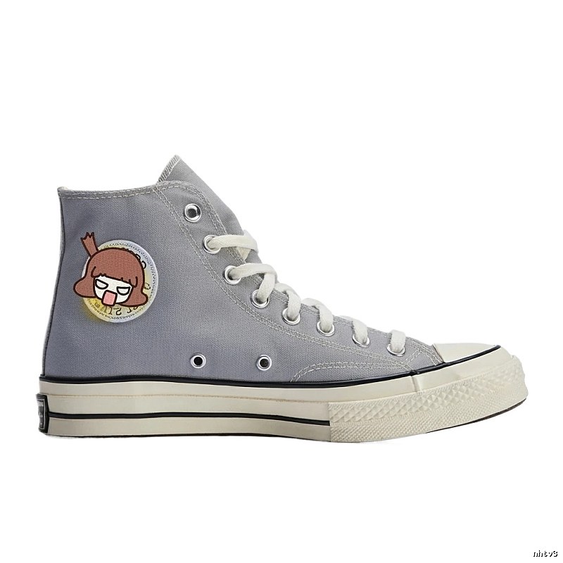 Converse Cartoon Style Light Gray High-top Shoes