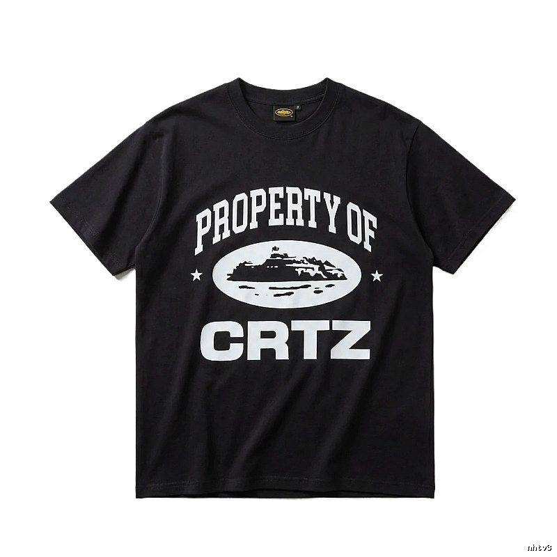 Corteiz black and white minimalist style T-shirt