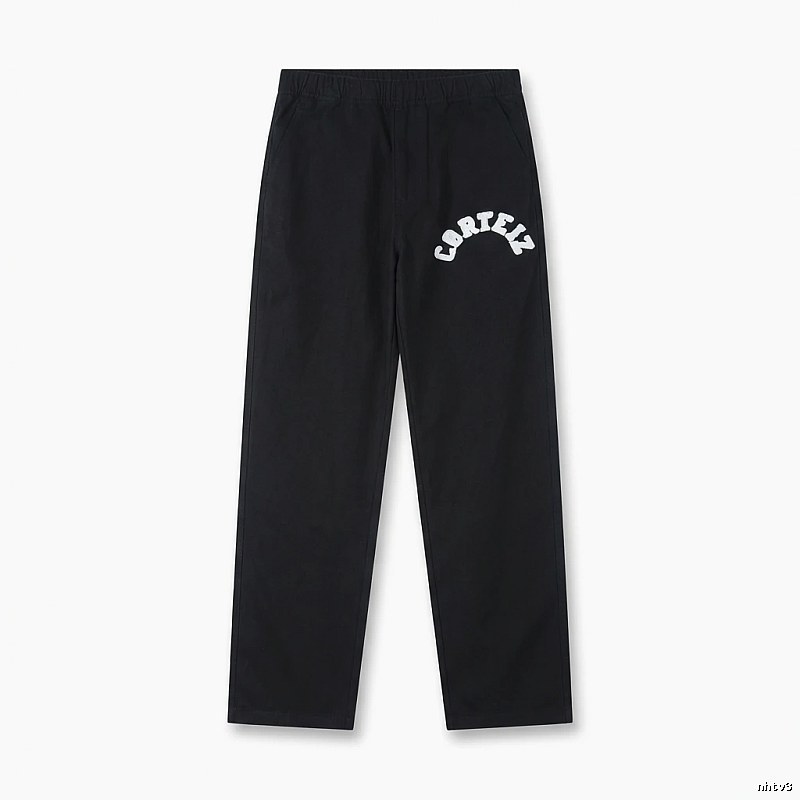 Corteiz retro-style black trousers
