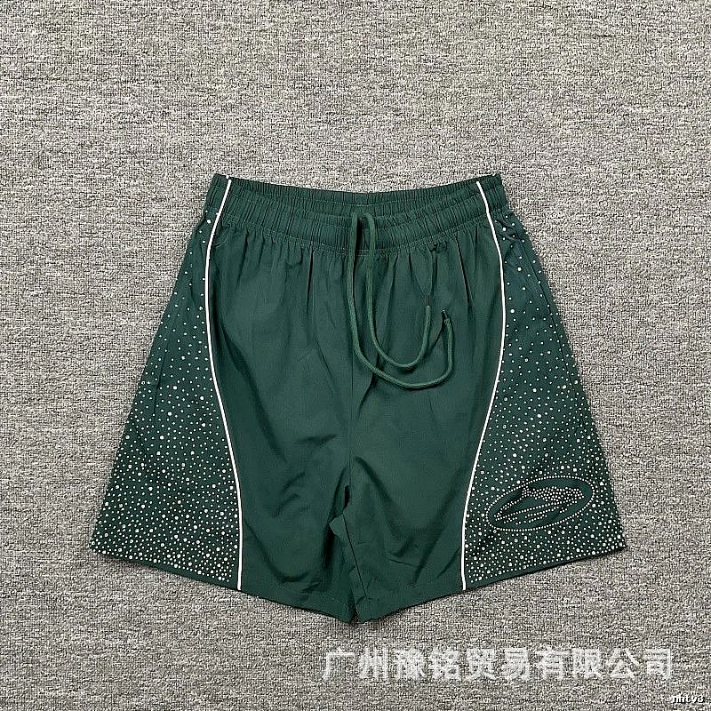 Corteiz Starry Street Style Dark Green Shorts