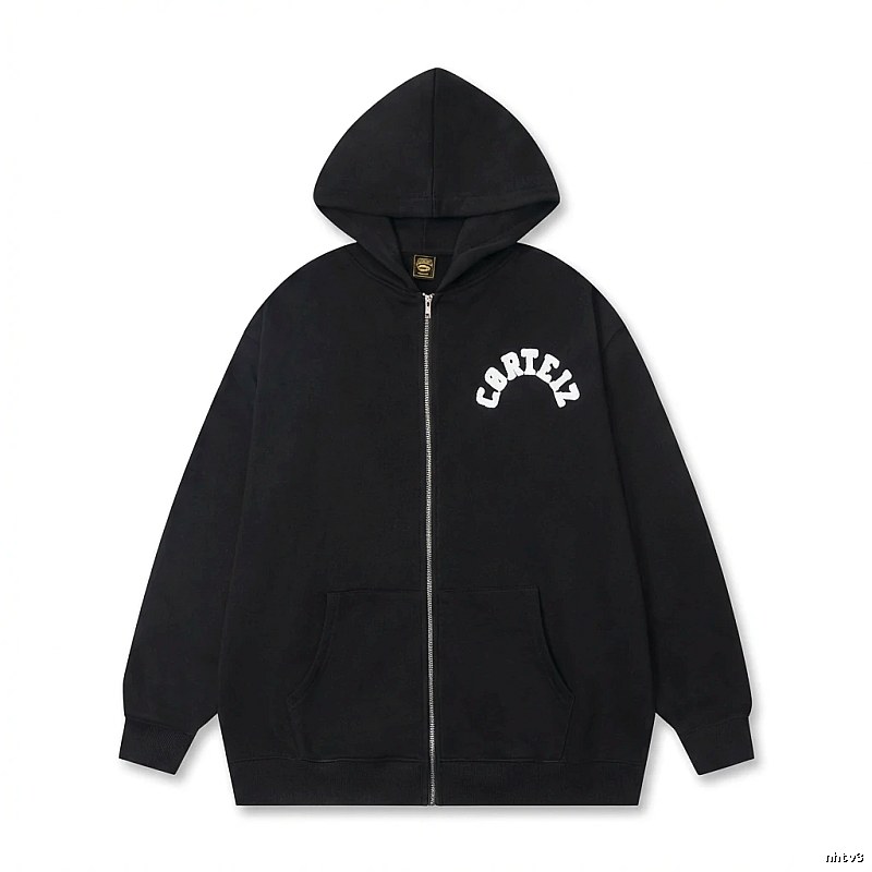 Corteiz street-style black hoodie