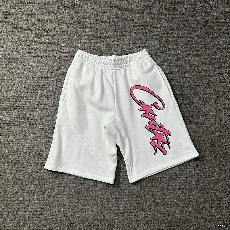 Corteiz trendy and cool style white shorts