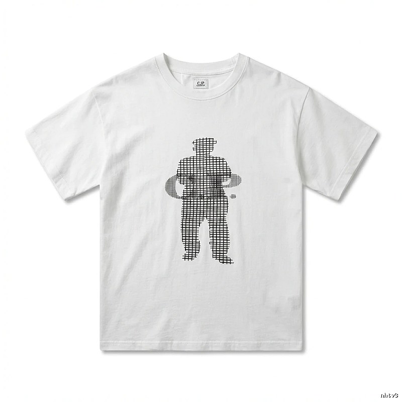 C.P. Grid Wind White T-shirt