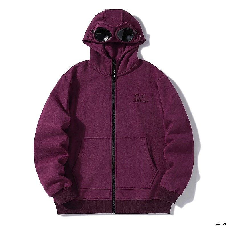 C.P. trendy and cool style burgundy hoodie