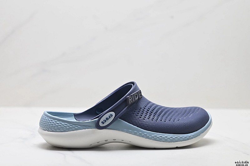 Crocs RIDE Series Simple Style Blue and White Slippers