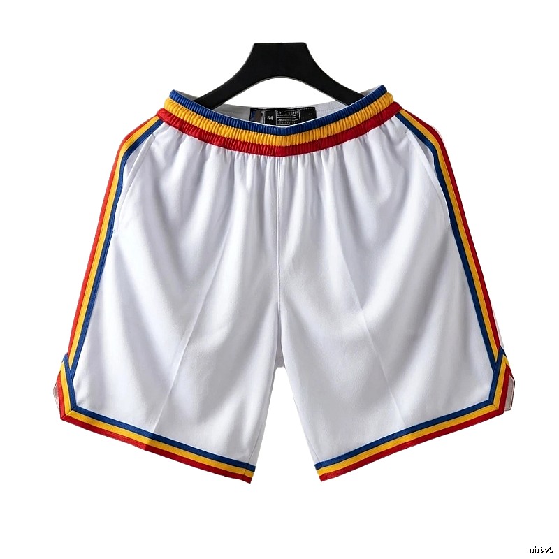 Curry series retro-style white shorts