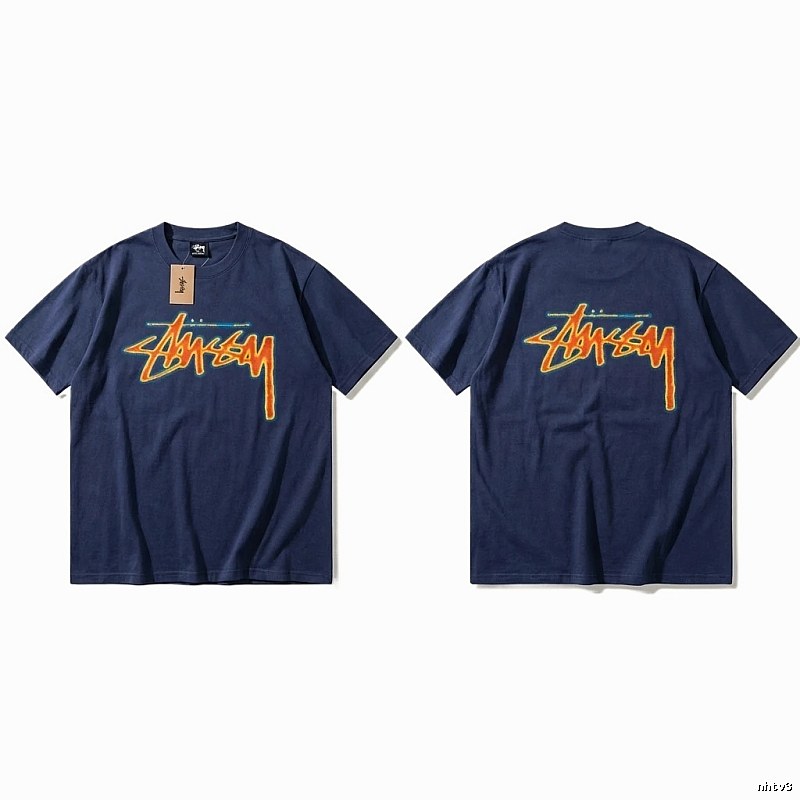 Dark blue T-shirt with Stussy graffiti style