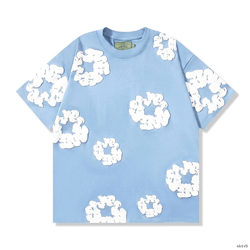 DENIM TEARS Blue Floral Short-sleeve