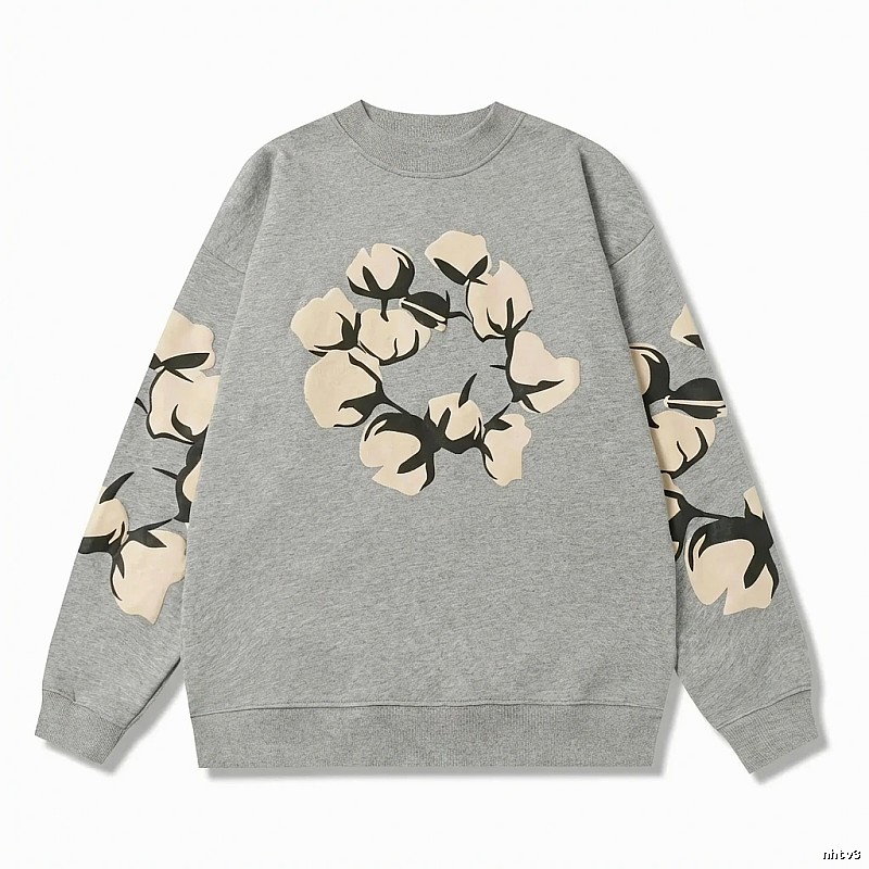 DENIM TEARS Cotton Element Grey Sweatshirt