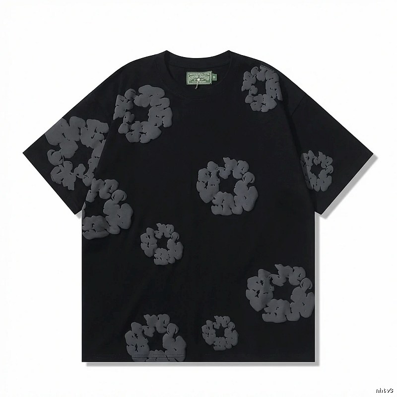 DENIM TEARS Dark Style Black Short-Sleeve