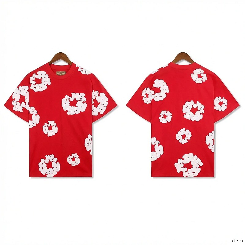 DENIM TEARS printed red T-shirt