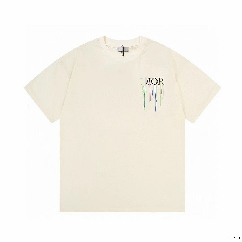 Dior Graffiti Print Street-style Off-white T-Shirt