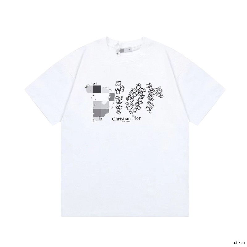 Dior Monogram All-Over Printed Trendy White T-Shirt