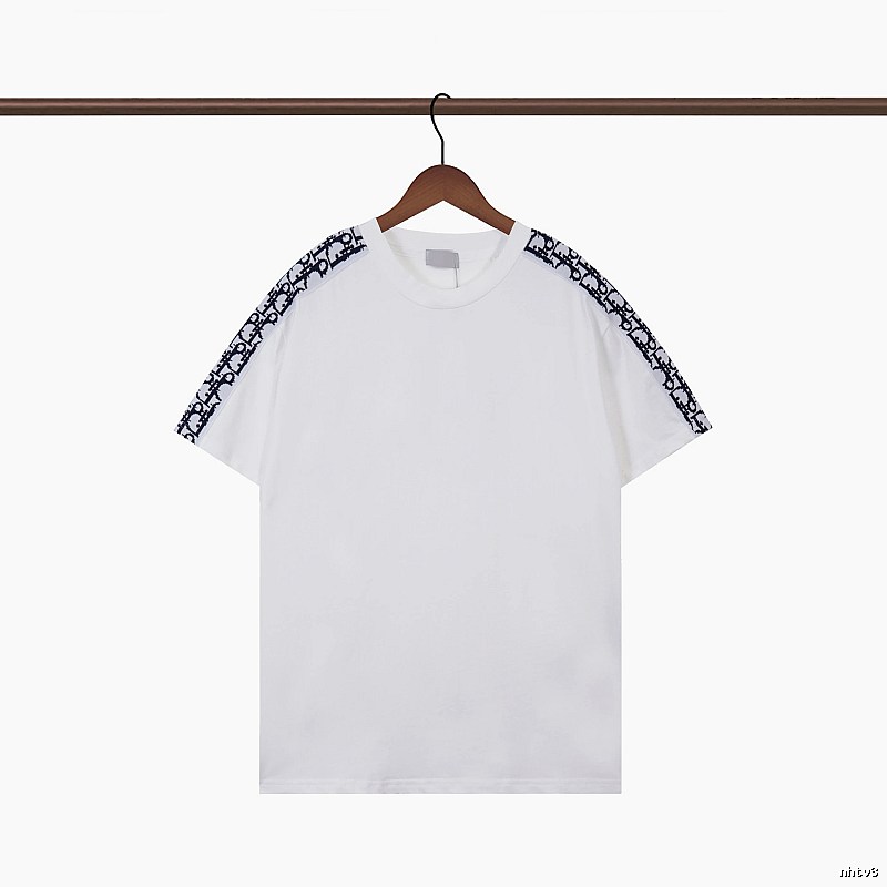 Dior Monogram Logo Tape Casual White T-Shirt