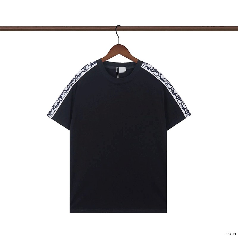 Dior Monogram Webbing Cool Street Style Black T-Shirt