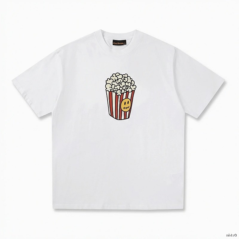 DREW Popcorn Print White T-shirt