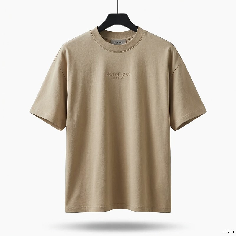 ESSENTIALS Basic Khaki Short Sleeve