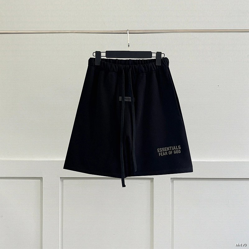 ESSENTIALS casual style black shorts