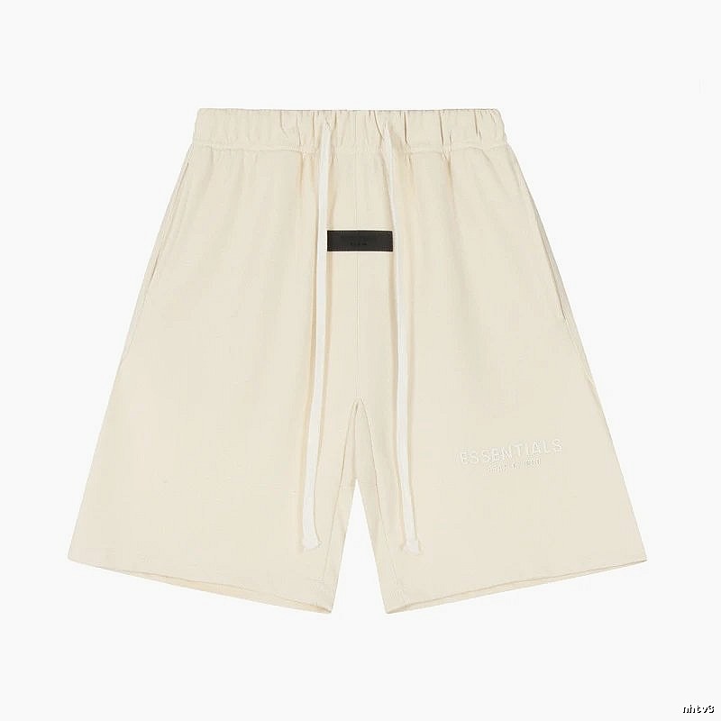 ESSENTIALS minimalist style off-white shorts
