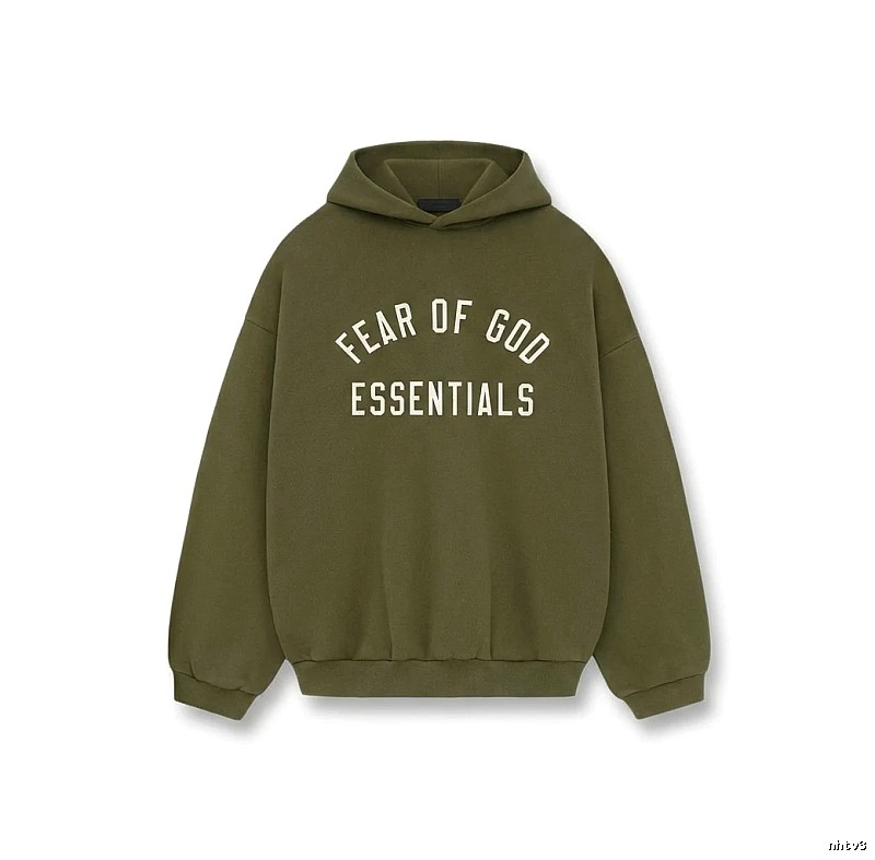 ESSENTIALS minimalist style olive green sweatshirt