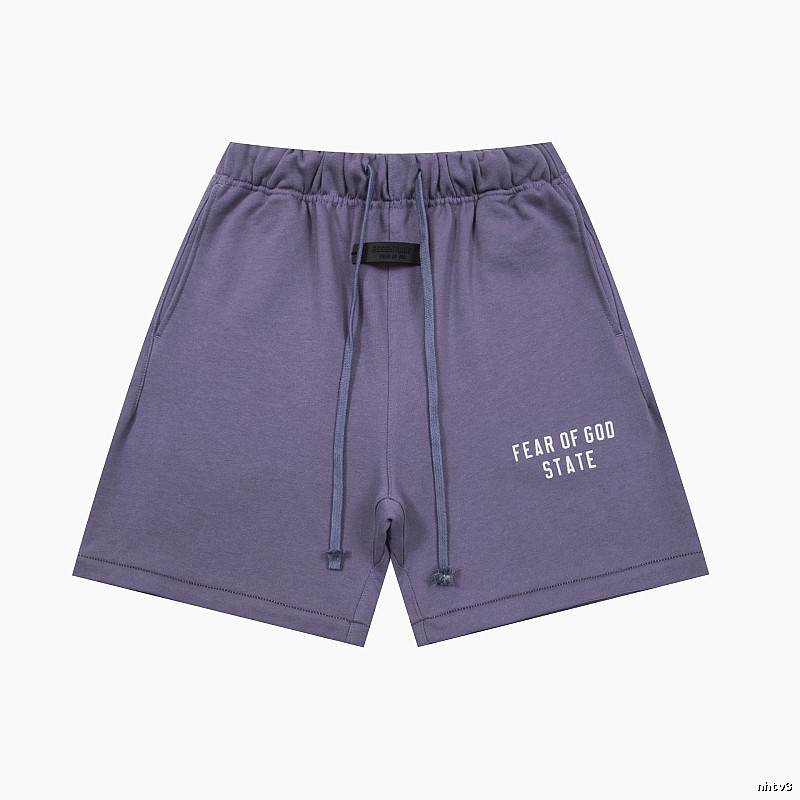 ESSENTIALS minimalist style purple shorts