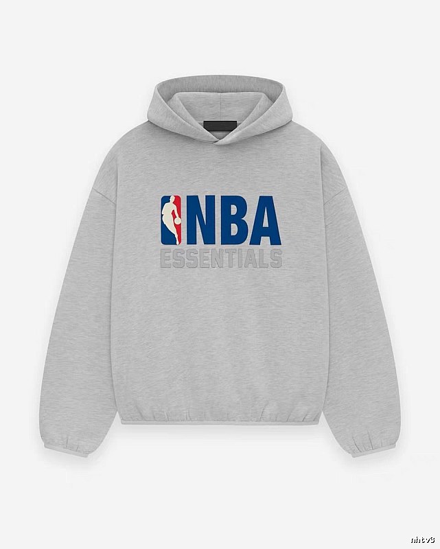 ESSENTIALS NBA-style light gray hoodie